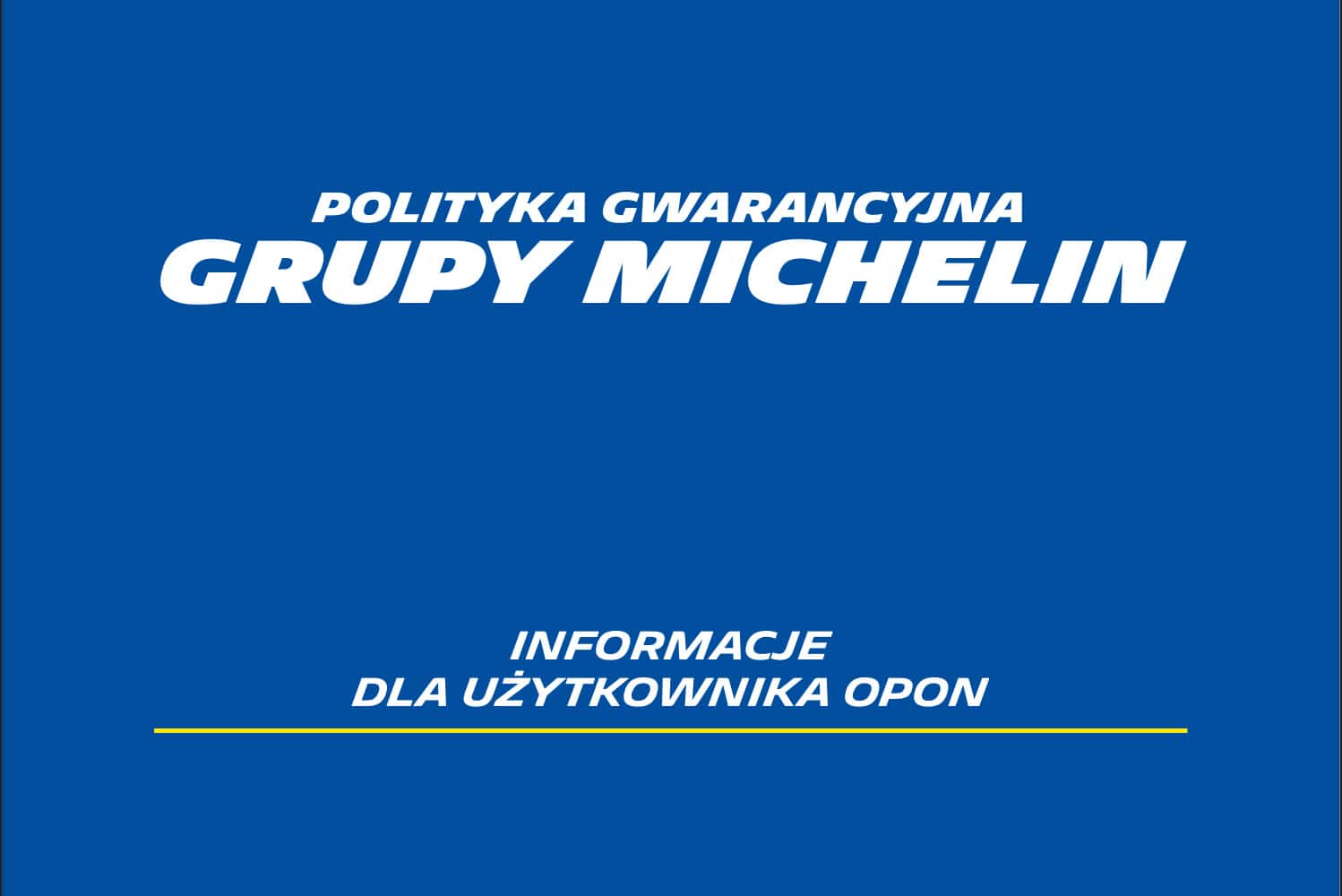 Regulamin gwarancji na opony rolnicze michelin